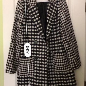 Gingham Peacoat Jacket